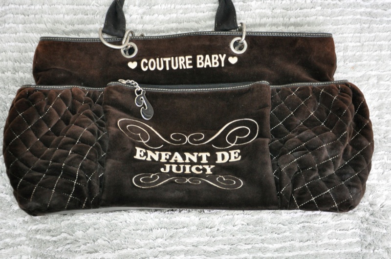 Juicy Couture Baby Enfant De Juicy Velour Diaper Bag With Inserts Good
